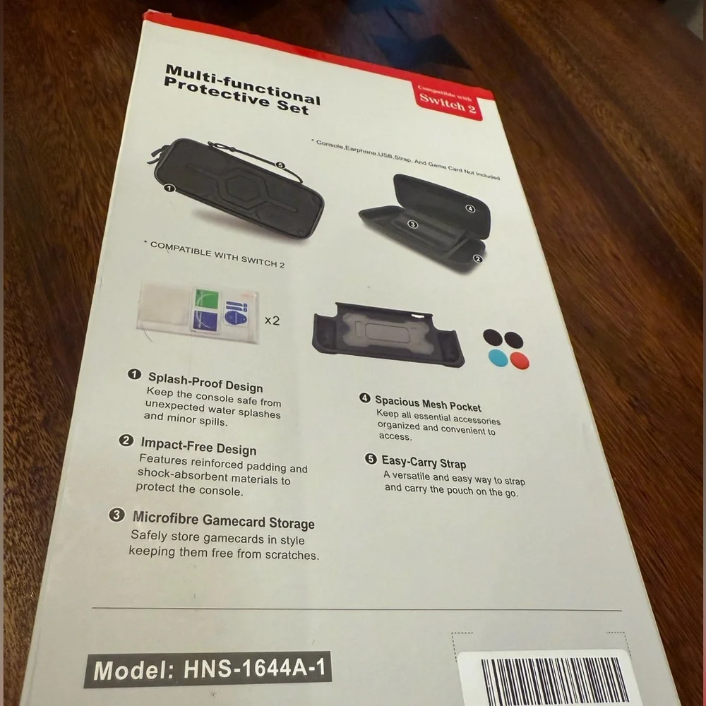 Black Geometric Nintendo Switch 2/ Multi-Functional Hard Shell Case